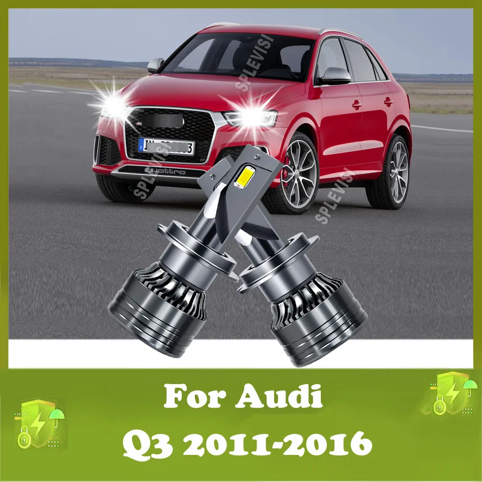 LED Headlight Bulbs Xenon White Auto Led Brightness Lamps Direct Replacement for Audi Q3 2011 2012 2013 2014 2015 2016