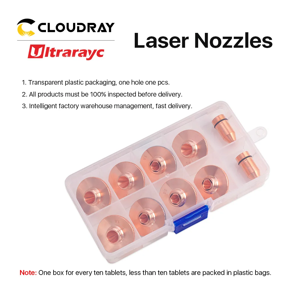 Ultrarayc-Tête de découpe laser pour fibre WSX, buses laser, couches simples ou doubles, diamètre 28mm, filetage H15, calibre M11 0.8-4.0mm, 10 pièces