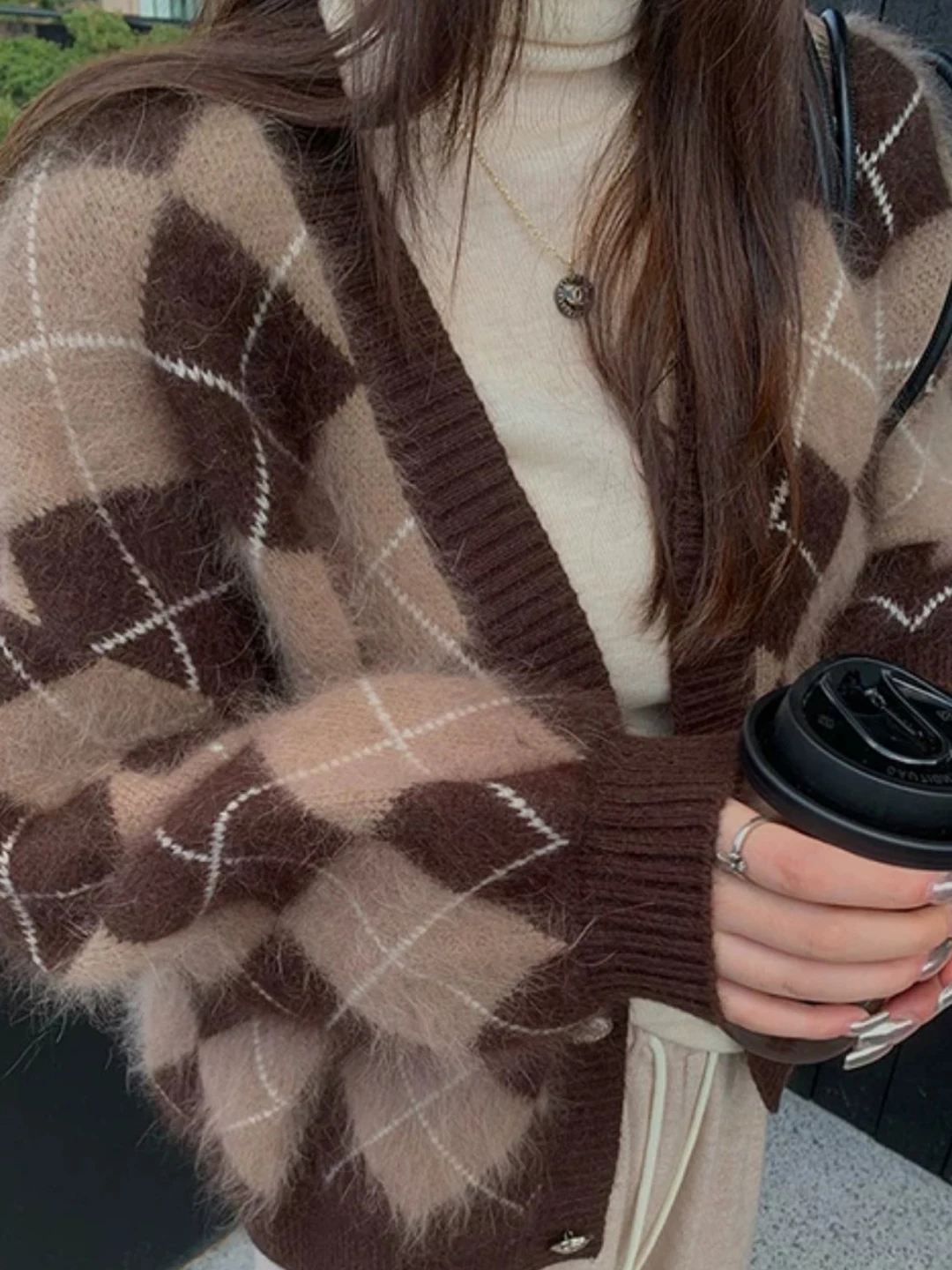 Ladies Loose Knitted Open Cardigan Sweater Casual Style Fashionable Versatile Spring Autumn New Arrival Comfortable Polyester...