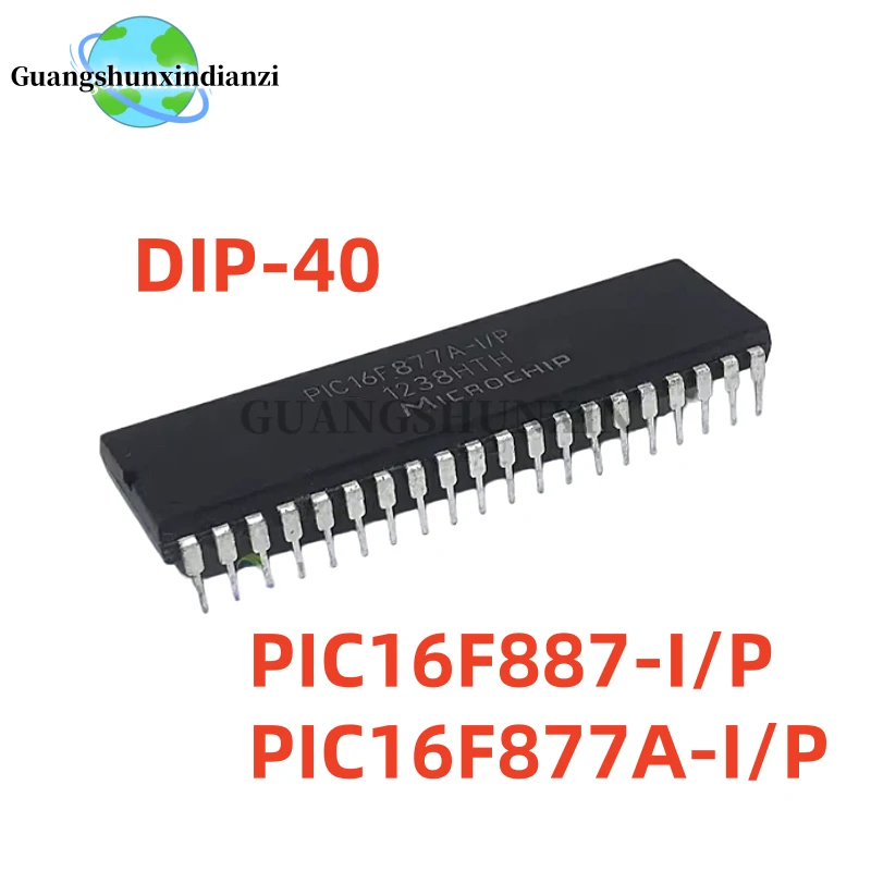 1PCS/LOT 100% New PIC16F887-I/P PIC16F877A-I/P PIC16F887 PIC16F877A DIP-40 Best Quality In Stock