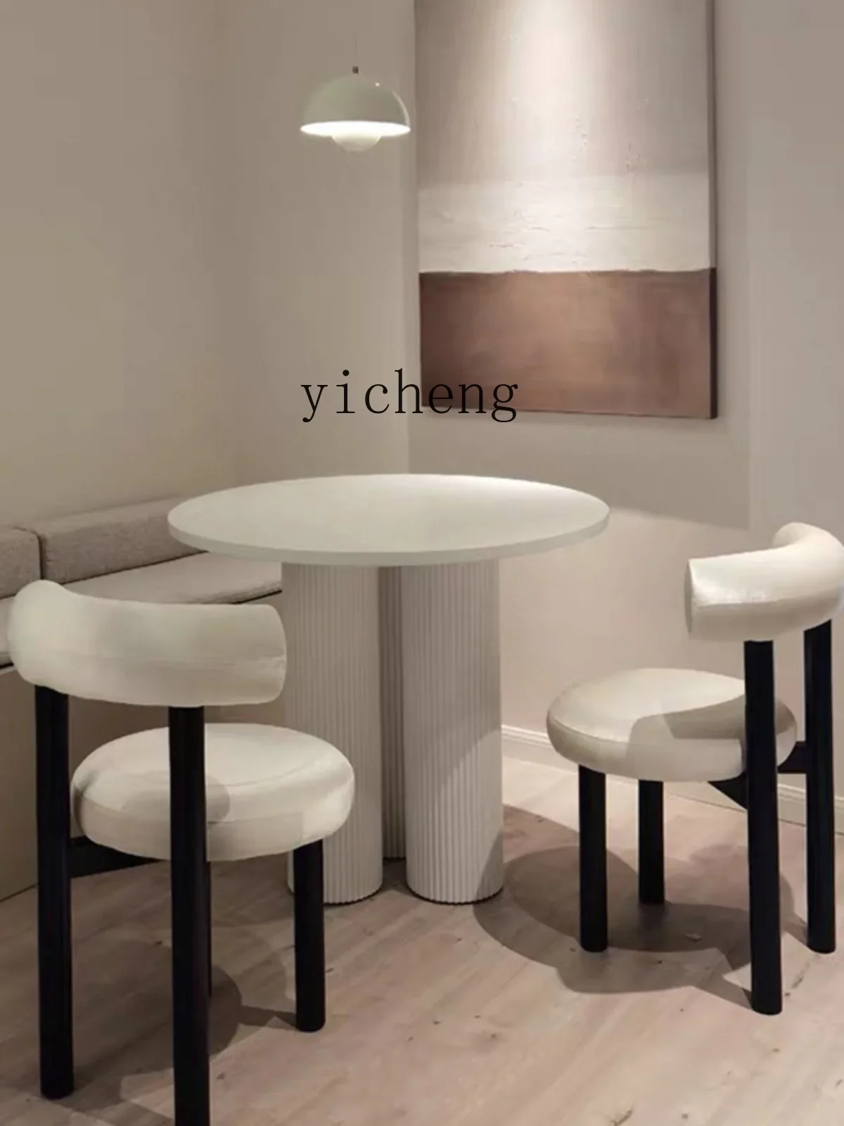 ZK High-End Single Dining Chair Modern Simple Small Fat Chair Casual and Comfortable Chair home decoration accessories