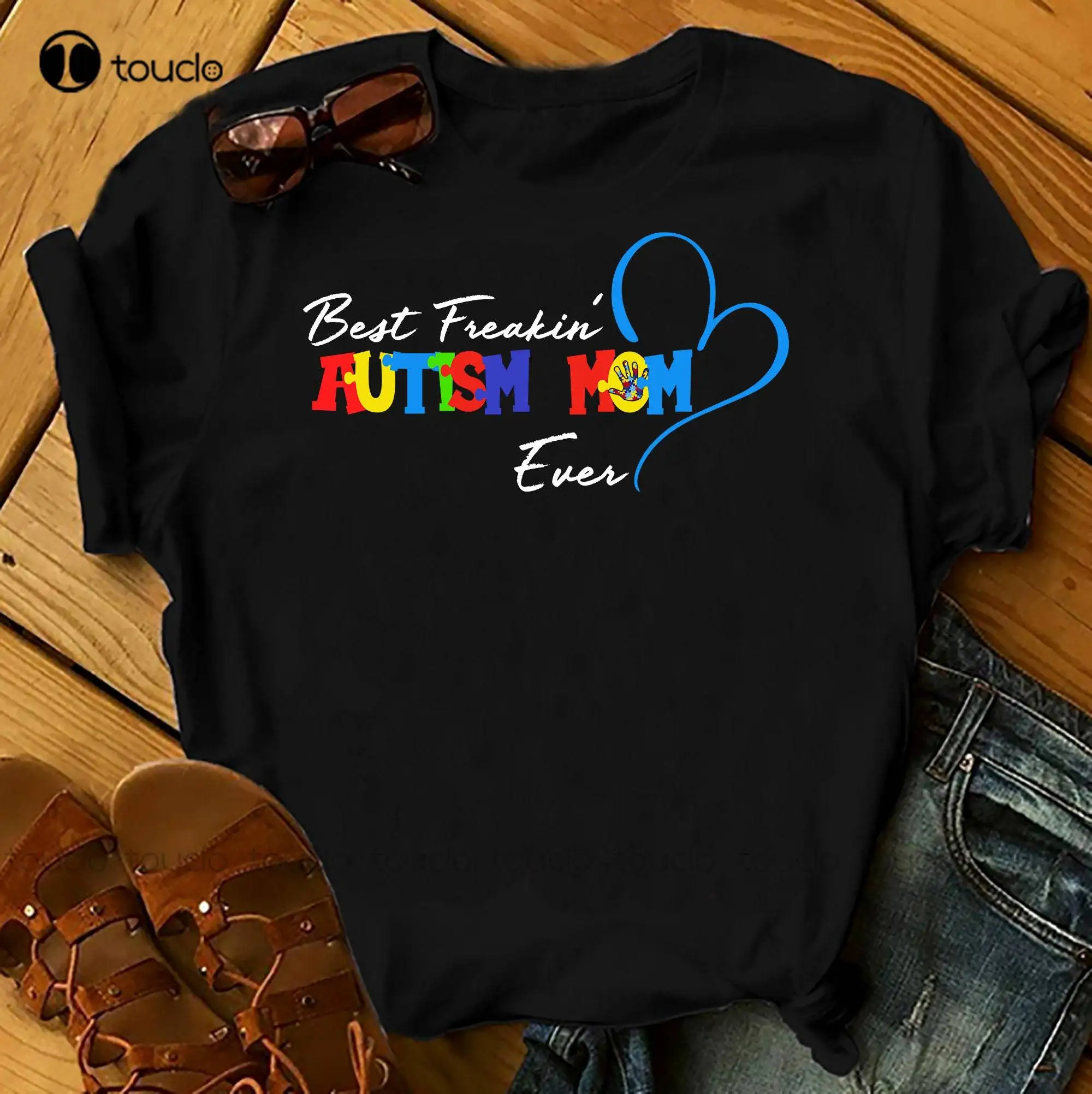 Best Freakin Autism Mom Ever - Autism Awereness T-Shirts Men Woman Kids Birthday T Shirts Summer Tops Beach T Shirts Xs-5Xl New