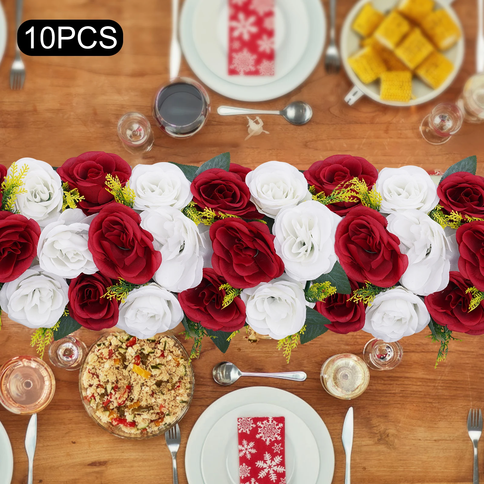 10Pcs Wedding Dining Flower Centerpiece Floral Wedding Centerpieces for Party  Room Decor