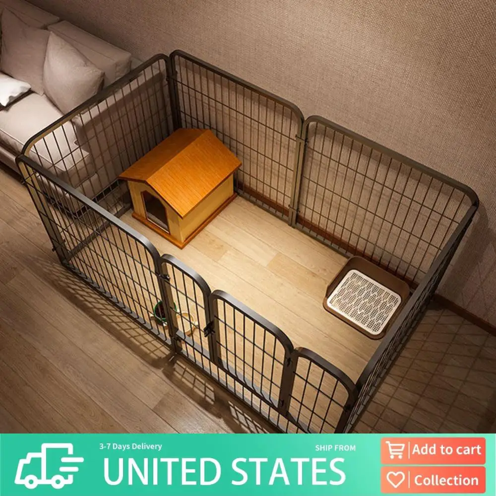 

Складной вольер-манеж для собак из 6 секций, прочный манеж-клетка для щенков, для выгула собак, кошек, кроликов и других домашних животных