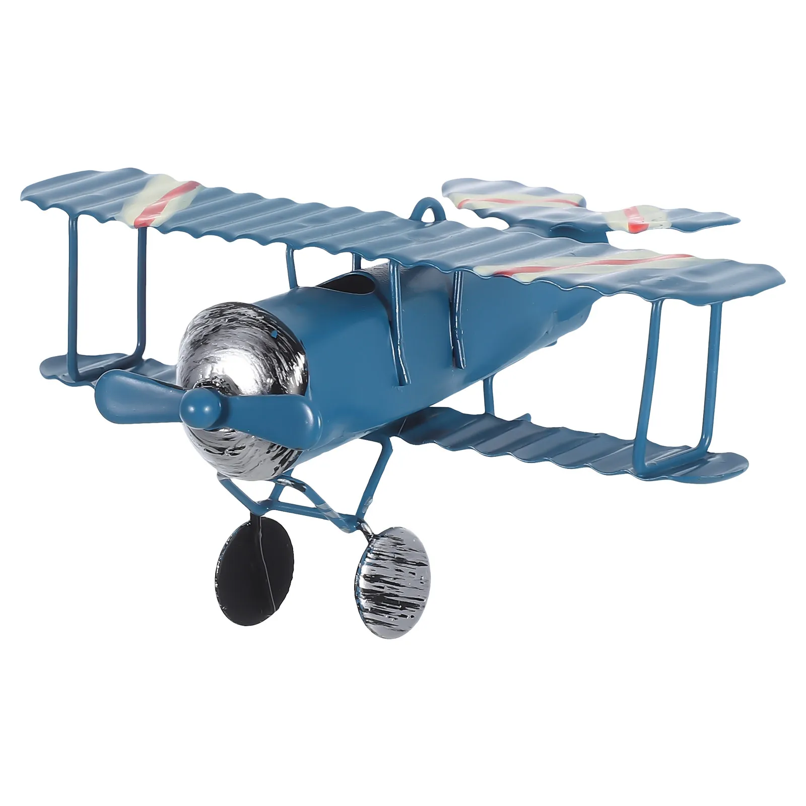 

Metal Vintage Airplane Ornament Retro Biplane Decoration Aircraft Desktop Home Office Decor Aviation Themed Gift Nostalgic