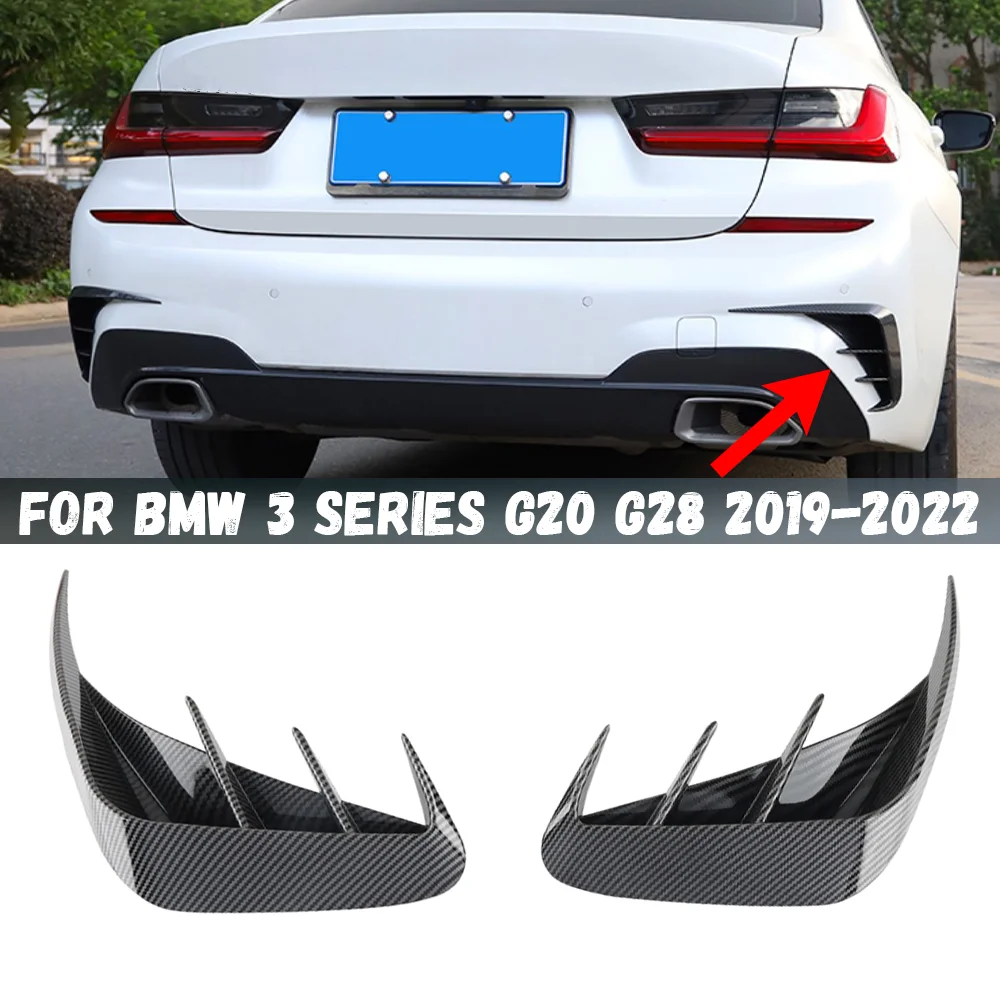 For BMW 3 Series G20 G28 318i 320i 330i 2019 2020 2021 2022 Rear Bumper Spoiler Side Canard Splitter Car Styling