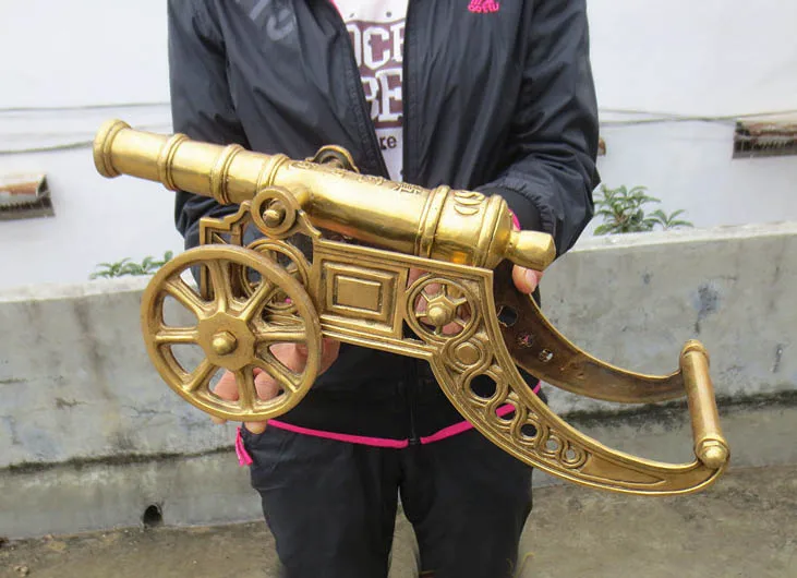 

40CM Large TOP COOL efficacious Talisman Money Drawing exorcise evil spirits FENG SHUI Copper cannon artillery FENG SHUI statue