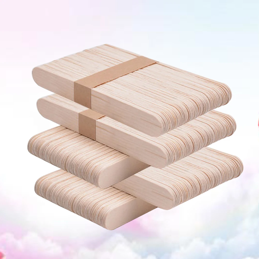 

250pcs Wooden Ice Cream Material Diy Decoration Smooth Safe For Classroom Camp Party Popsicle Sticks Craft Supplies Wood