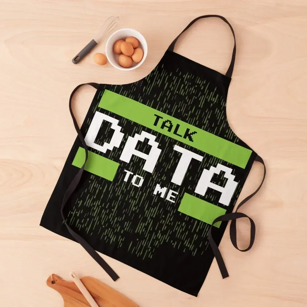 

Funny Data Pun Talk Data to me Data scientist Science Apron cooks clothes Kitchen Man with pockets Chef Uniform Women Apron