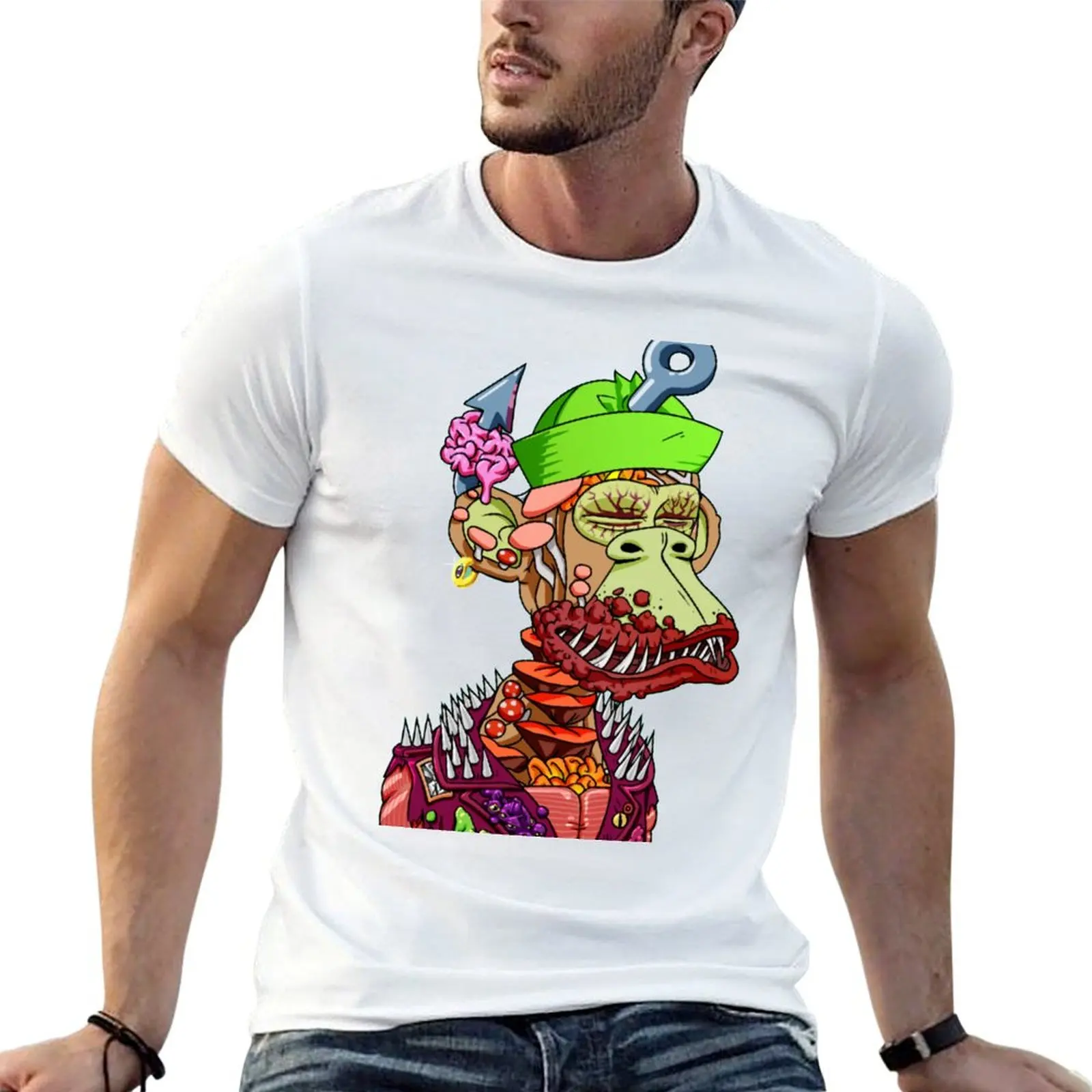 

cotton T-Shirt #861 for man pack Nft white ape quality yacht t high man club rare shirt t shirts mutant