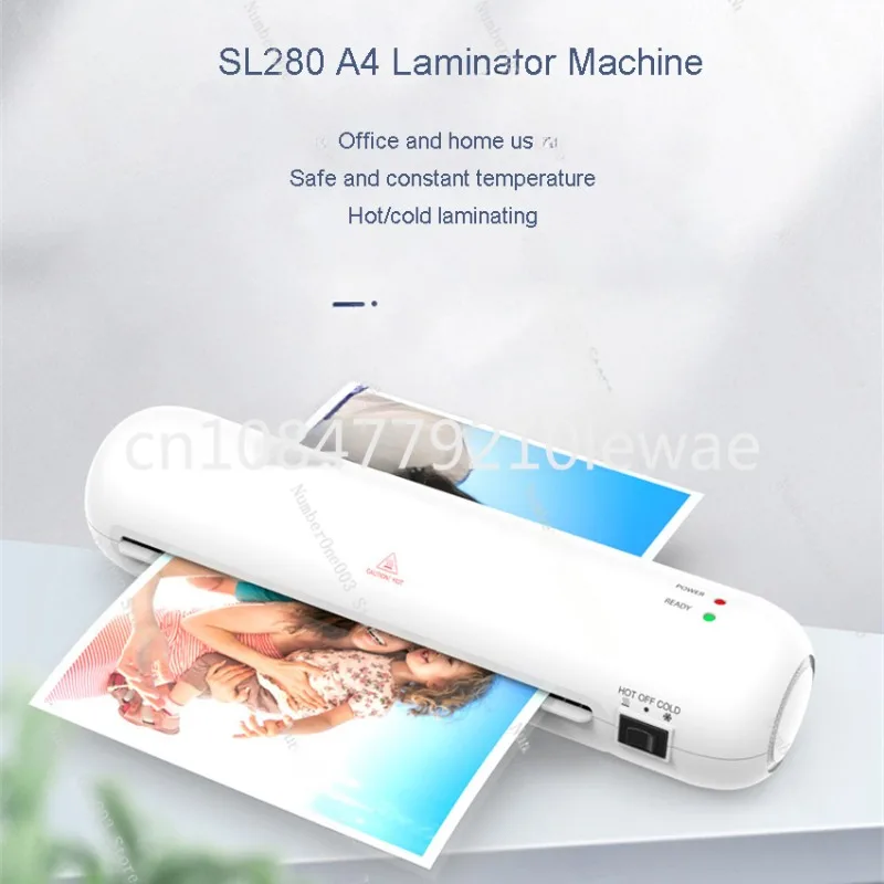 A4 230mm Desktop Laminator Set Hot and Cold Lamination 2 Roller System 220V/110V Overmolding Machine SL280