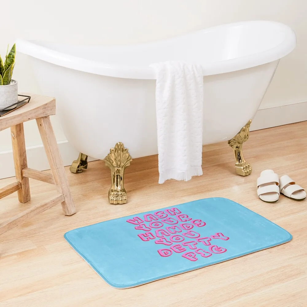 

Wash your hands you detty pig Bath Mat Bathtub Anti Slip Bathroom Carpets Rooms Mat