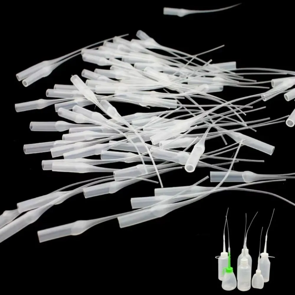 100Pcs Anti Glue Leakage Glue Extender Tips Micro-Tips Plastic Precision Applicator Dispensing Dropping Tube Nozzle