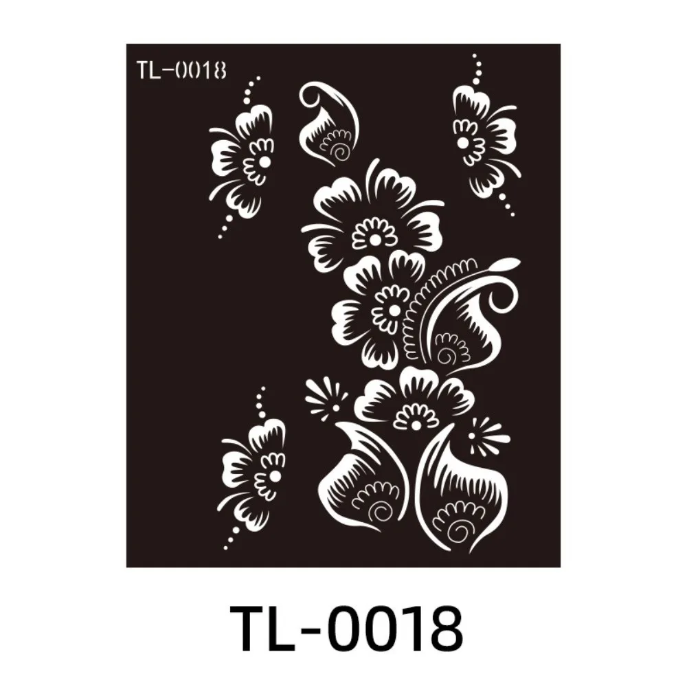 Hollow Henna Tattoo Stencil Fake Tattoo Decals Wedding Tool Temporary Tattoo Wolf Butterfly Dragon Phoenix Mehndi Stickers