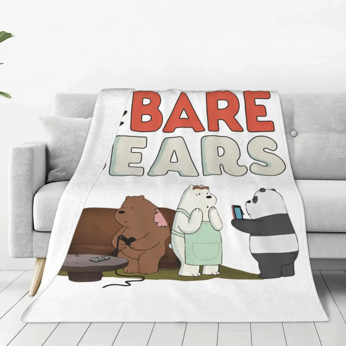 

Soft Warm Blanket Travel Office We Bare Bears Downy Winter Throw Blanket Flannel Bedspread For Outdoor Funny Sofa Bed Cover