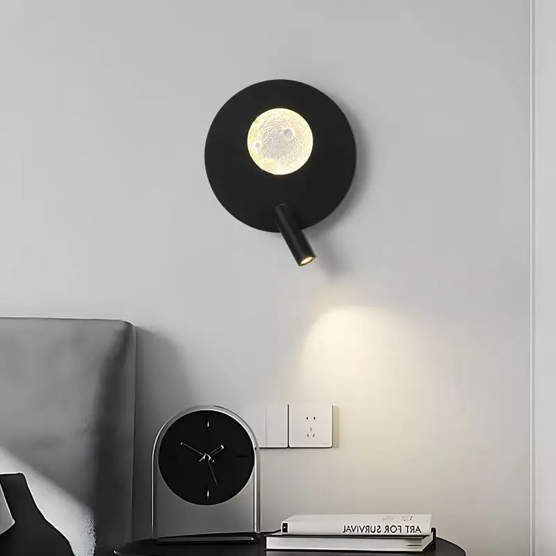 

Modern LED Wall Light New Spotlight Bedside Lighting for Bedroom Living Room Reading Lamp 110V 220V Sconce Wall Lamp Black White