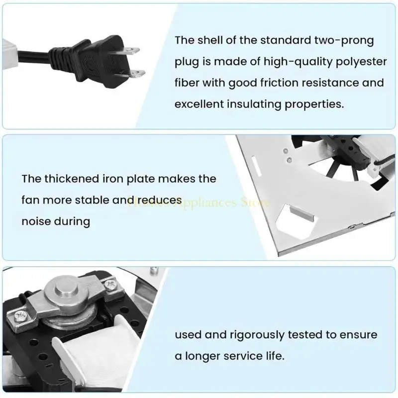 D0AB Exhaust Fan Ventilation Replacement Fan Replacement Assembly Metal Texture