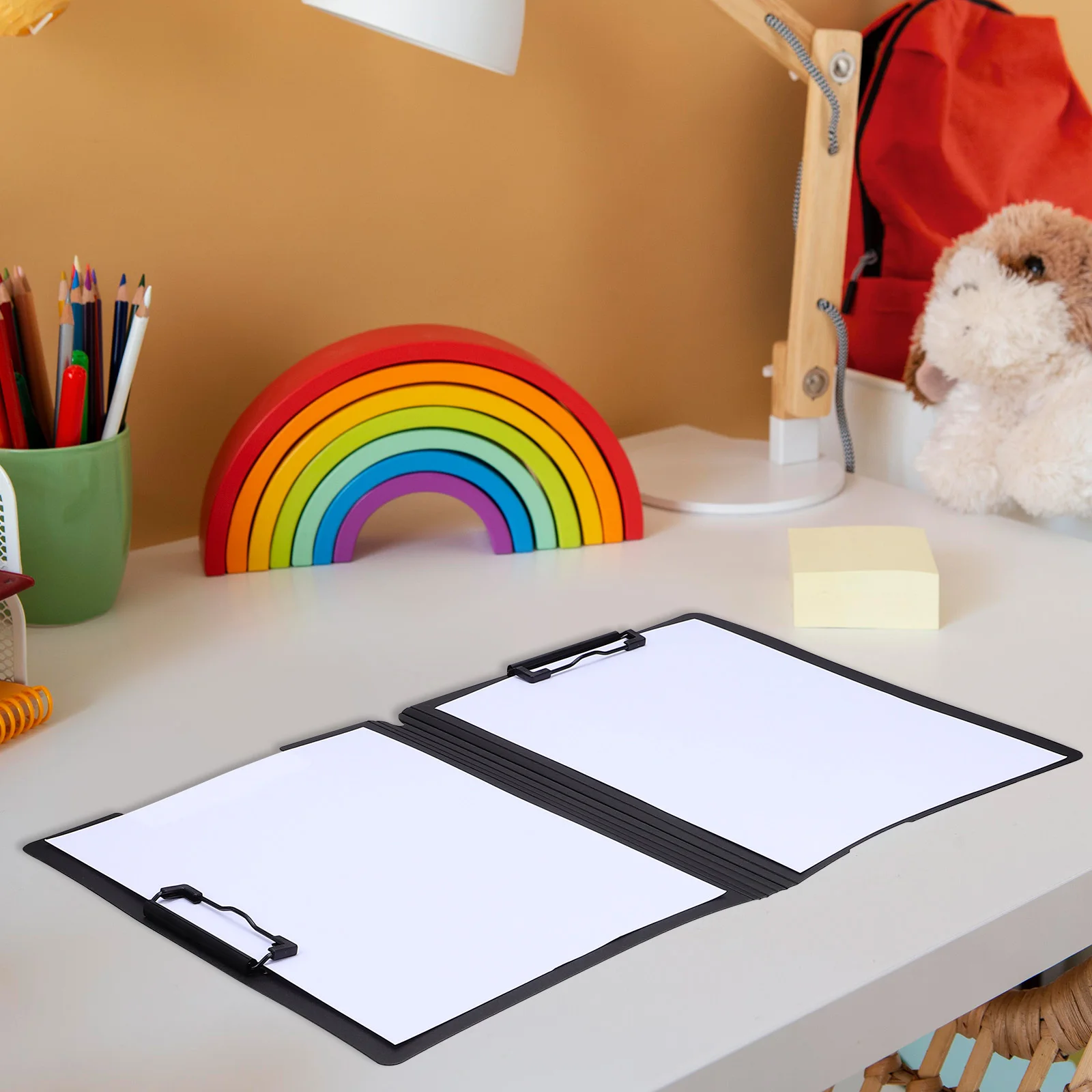 

2Pcs Double Clip Folder Folding A4 Clipboard Strong Lightweight Document Holder for School Office Presentations Storage