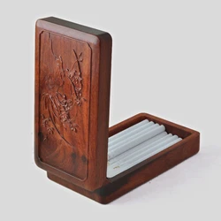 Rosewood cigarette box 20 cigarettes wooden cigarette box fine high-end retro carving high-end small leaf rosewood cigarette box