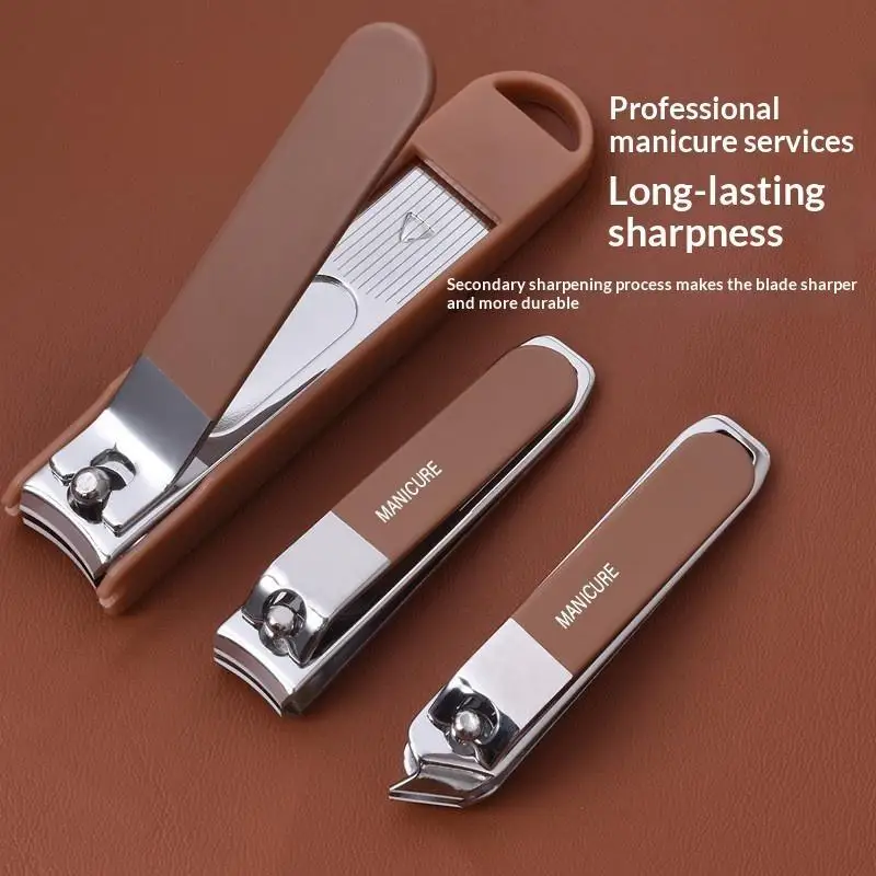 4/6Pcs Stainless Steel Anti-Splash Nail Clipper Set Slanted Nail Clippers Home Nail Clippers Set Manicure Tools