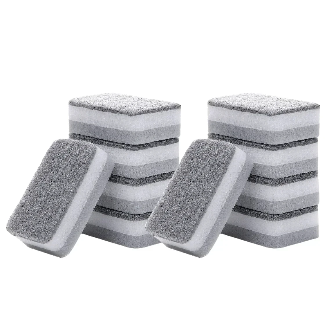 Double-sided Cleaning Sponges Absorbent Wipe Dish Washing Scouring Pad Kitchen Pan Pot Grease Scrubbing Household Brush