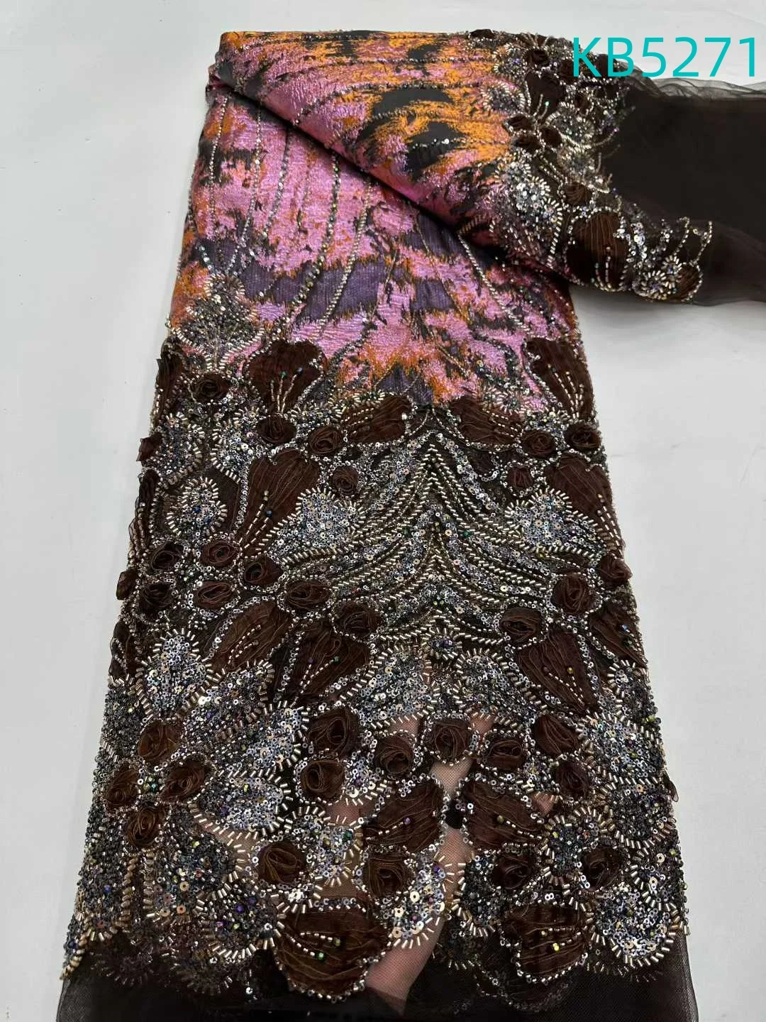 Nigerian Lace Fabric 5 Yards H - Sewing Velvet Fabric 评论和价格