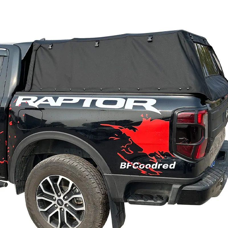 

For Hilux Revo (Thai Version) Pickup Truck Black Oxford Cloth High-pitched Tailgate Soft High Cover Fabric Cover Rainproof Cover