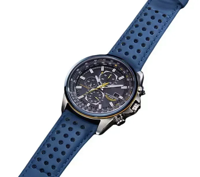 Blue Angel I Generation Men\'s Quartz Watch Radio Nightlight Sky Eagle Blue Angel Light Kinetic Energy Men\'s Watch  ساعات