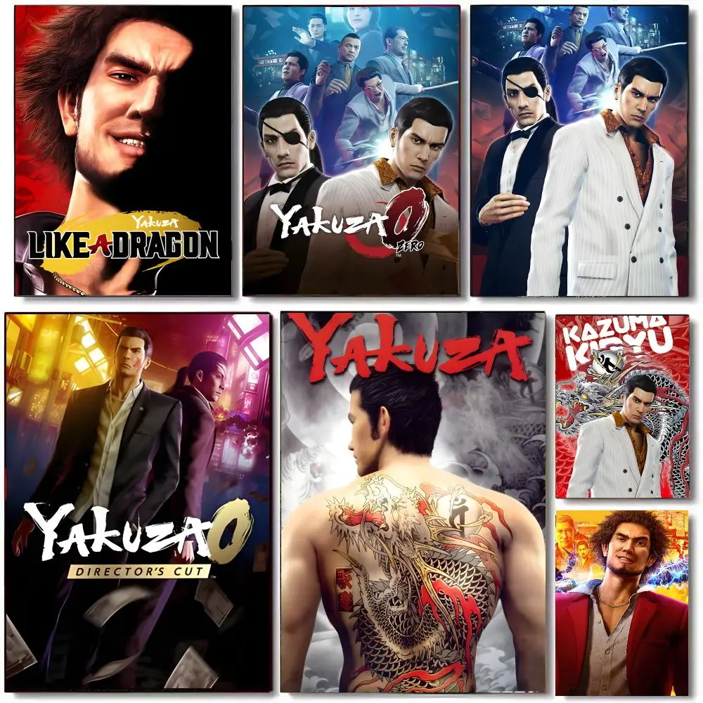 Y-Yakuza Like A D-Dragon Game Poster High Quality Bedroom Living Room Aesthetic Wall Decoration Painting Stickers Gift