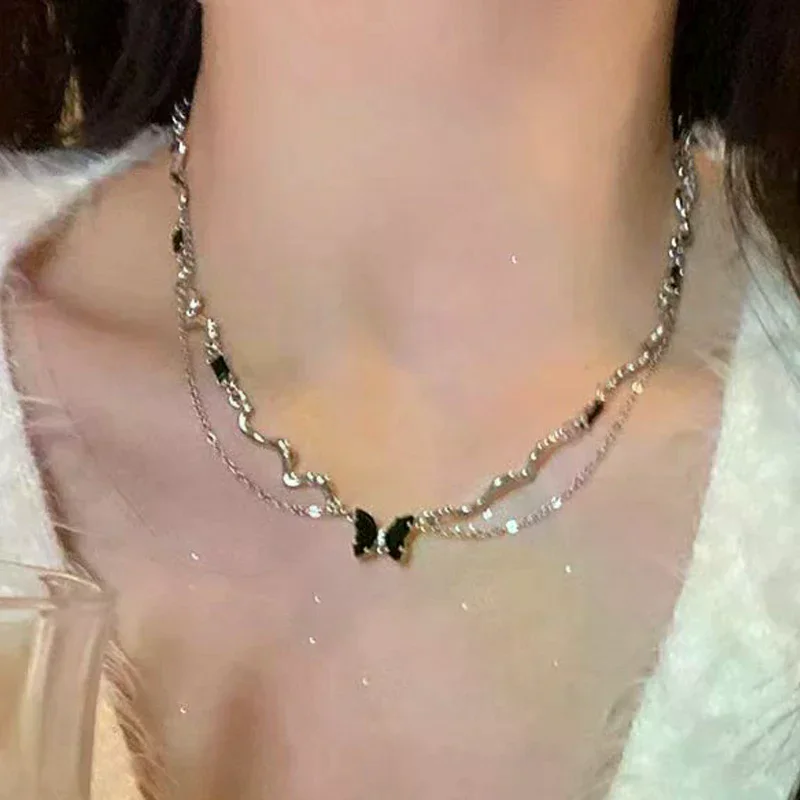 Sweet Irregular Minimalist Temperament Pearl Neck Chain Tassel Choker Necklaces For Women Anniversary Trendy Jewelry Gift