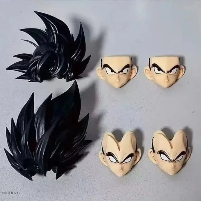 In Stock RECUSTOM Dragon Ball SHF Goku Vegeta  2-Pack Windblown Hair Head Sculpts – Replacement Heads for Posing Display - view 2