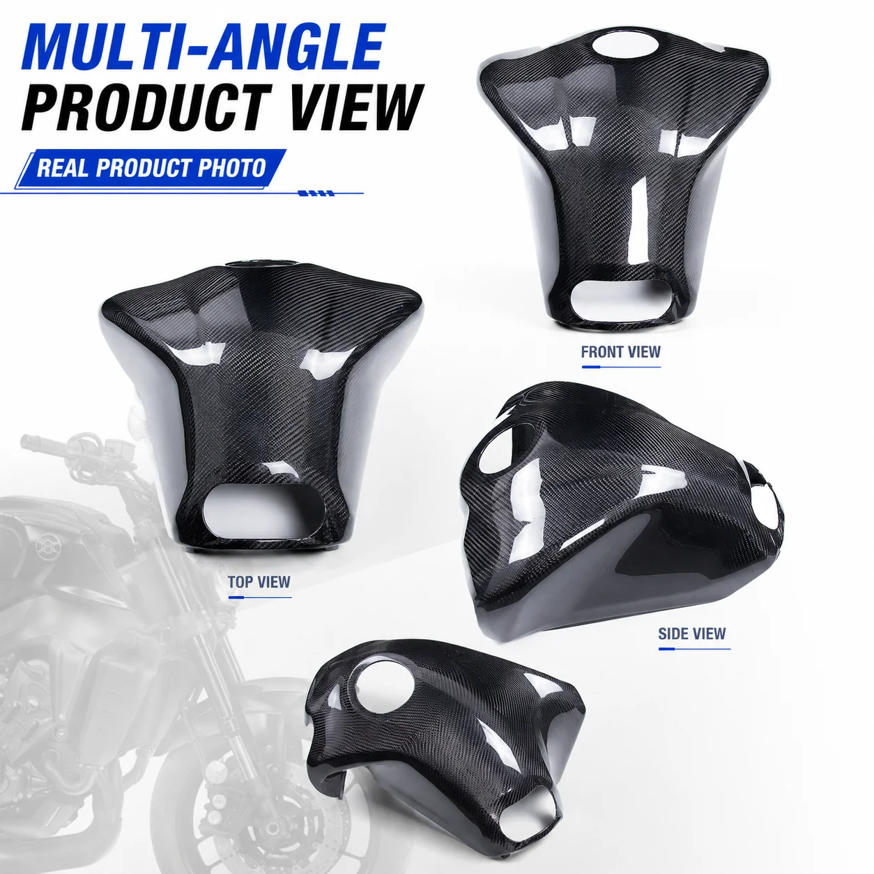 Full Tank Cover Fuel Tank Shell Carbon Fiber Tank Area Fairing for Yamaha MT-09 SP MT09 FZ09 2021-2023 Motorcycle Accessories