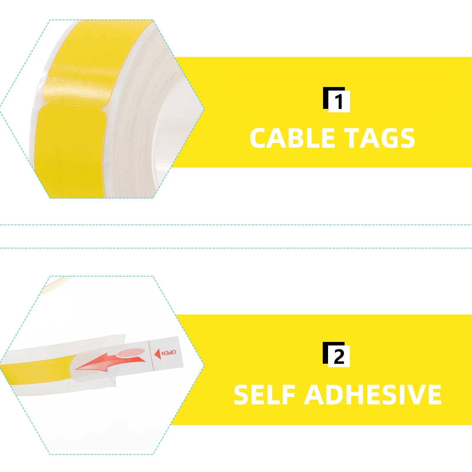 

Cable Label Paper Self Adhesive Wire Stickers Pvc Cord Identification Cable Tags Compatible Bright Resistant