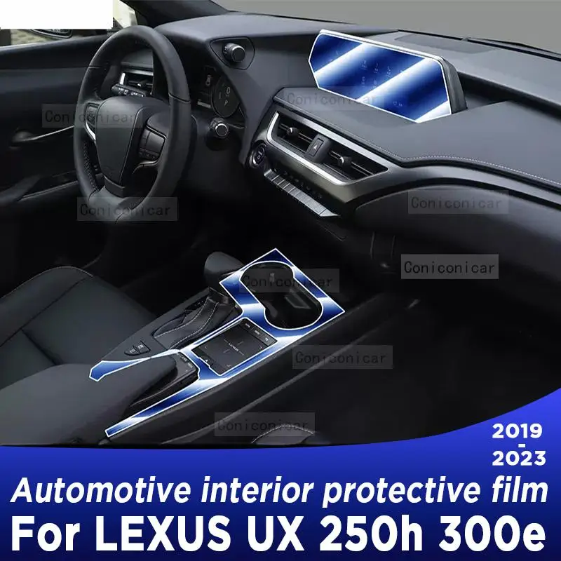 

For LEXUS UX 250h 300e 2019-2023 Gearbox Panel Navigation Screen Automotive Interior TPU Protective Film Anti-Scratch Accessorie