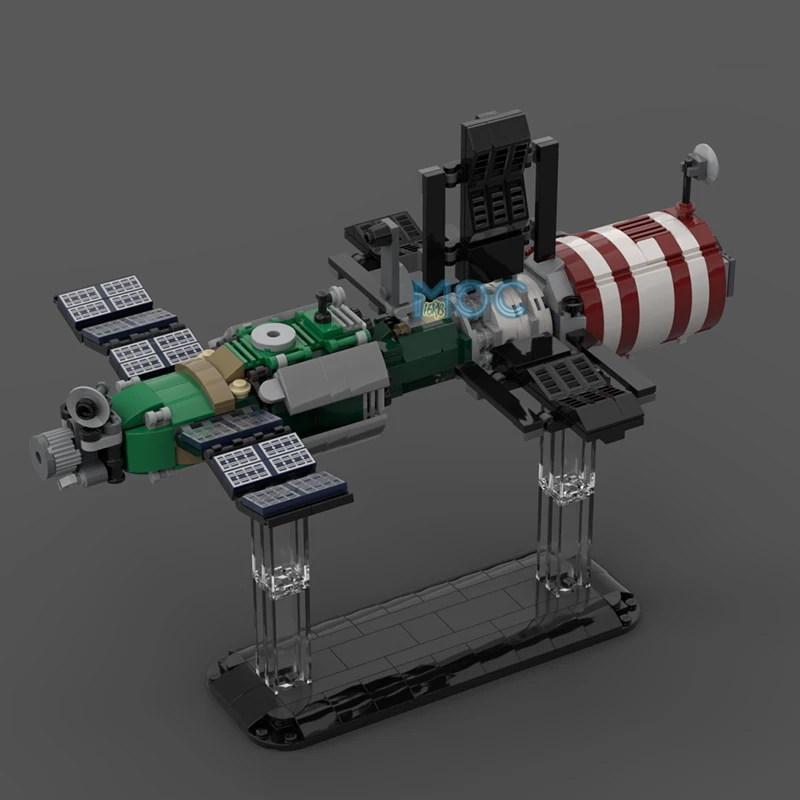 

Космический аппарат Салют-7, масштабная модель 1:110, конструктор MOC, набор для сборки, креативные развивающие игрушки для демонстрации, подарки, 682 детали