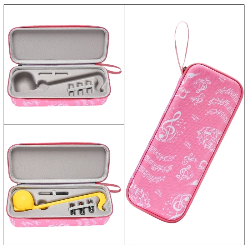 Bonito estuche transporte para organizadores ranas instrumentos musicales Otamatone, soporte almacenamiento