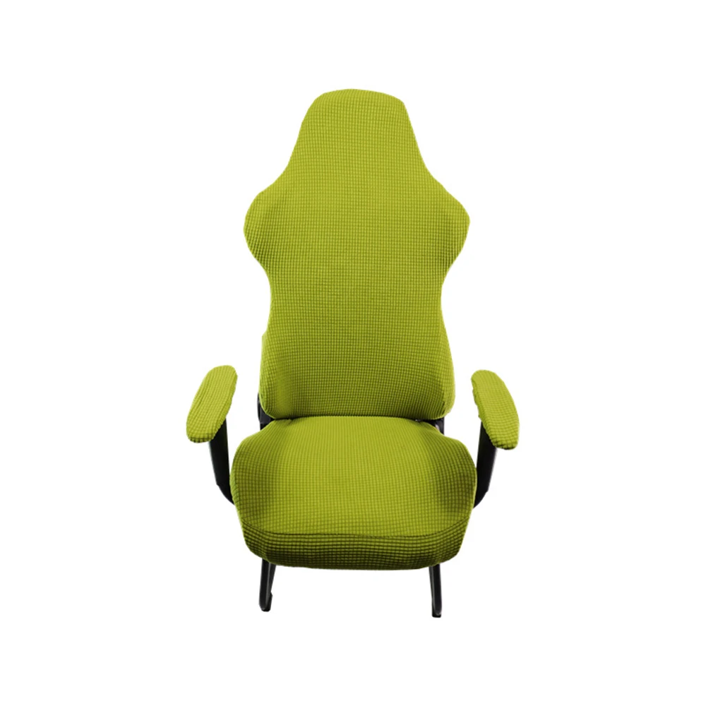 

4pcs/Set Polar Fleece Computer Chair Cover Gaming Chair Cover Elastic Seat Cover Spandex Stretch Office Chair Slipcover