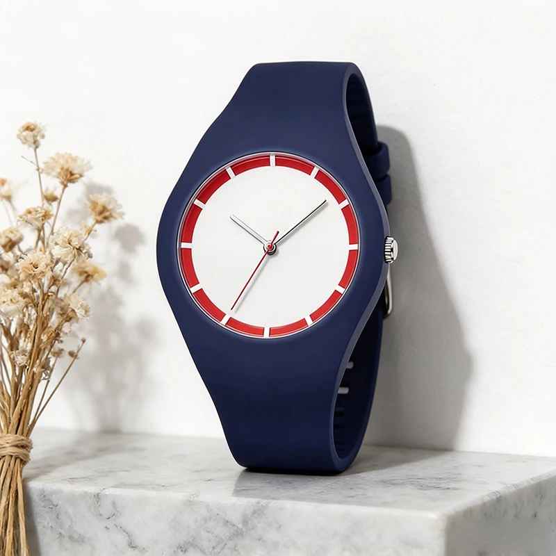 Fashion Watch Couple Quartz Watch Jelly Color Rubber Sports Clock Suitable for Women Men Fashion Casual Sports Silicone Wristwat