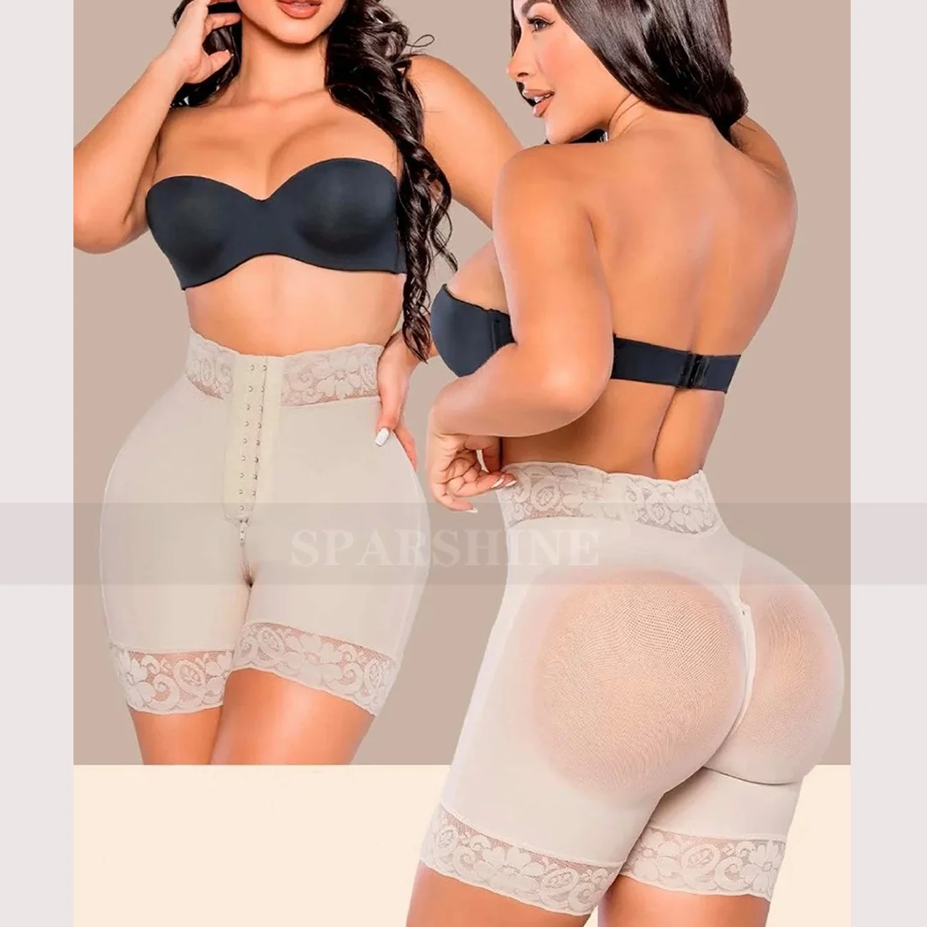 Fajas Women Butt Lifter Lace Shapewear Slim Fit Body Shaper Tummy Control Belly Control Panties Elastic Modeling Body Underwear