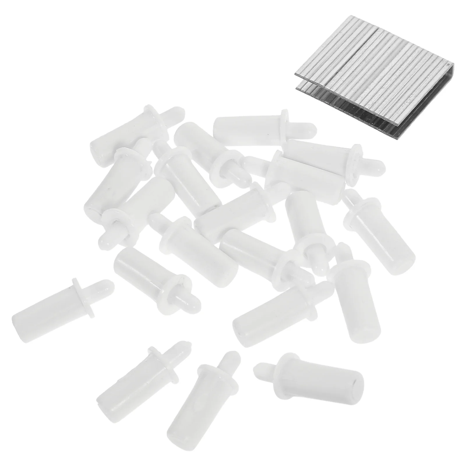 

40Pcs Wood Blind Repair Pins Shutter Replacement Kit Stainless Steel Staples Plastic Louver Fixing Tools for Plantation Shutters