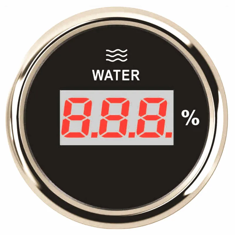 Auto 100 150 200 250 300 350 450mm Water Level Sensors 52mm Digital Water Level Gauges Red Backlight 0-190ohm 240-33ohm Senders