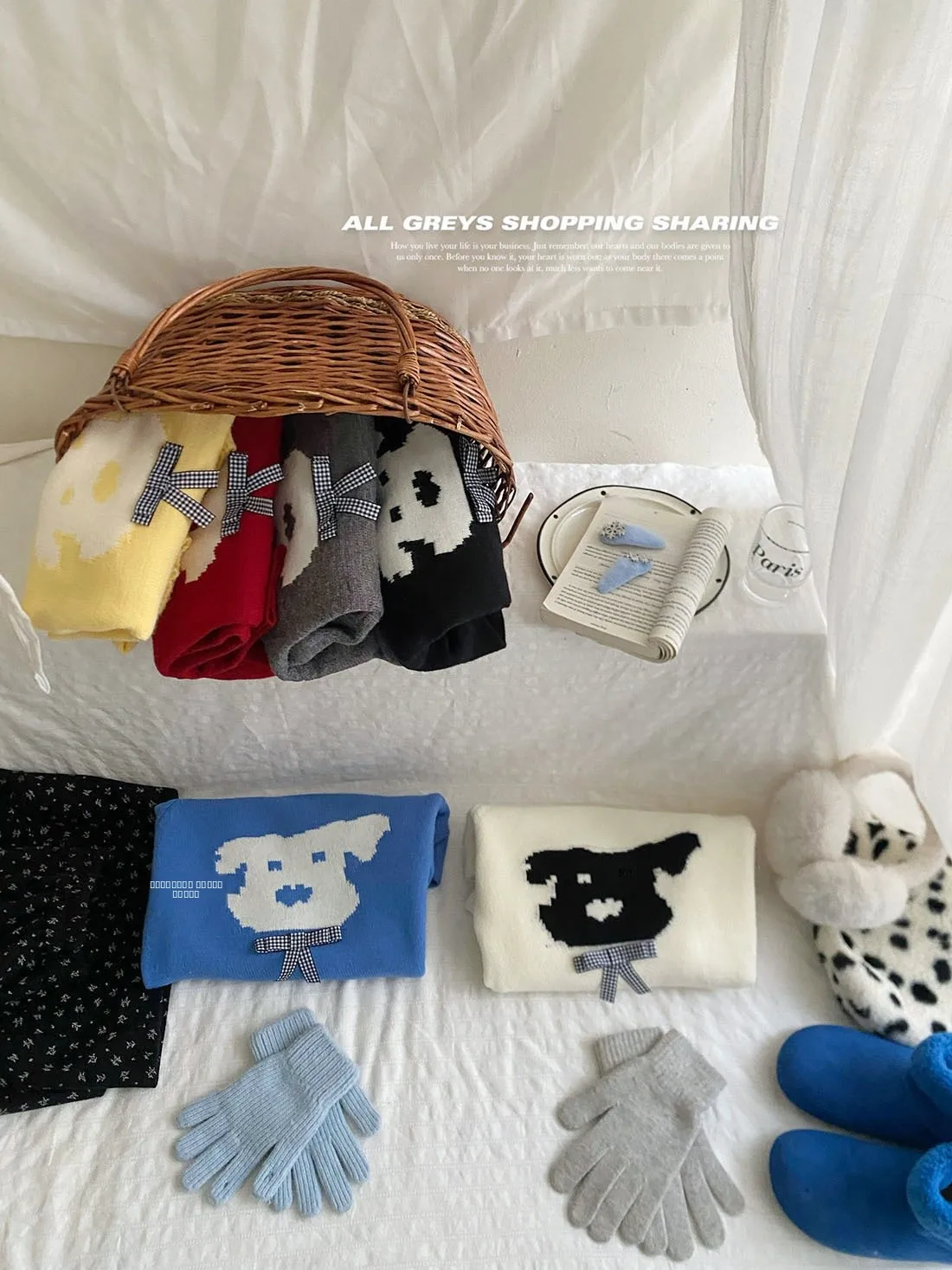 

Korean Sle Sweet Knot Embellied Soft Loose round Ne Sweater for Women Winter Lazy Age-Defng Dog Owner