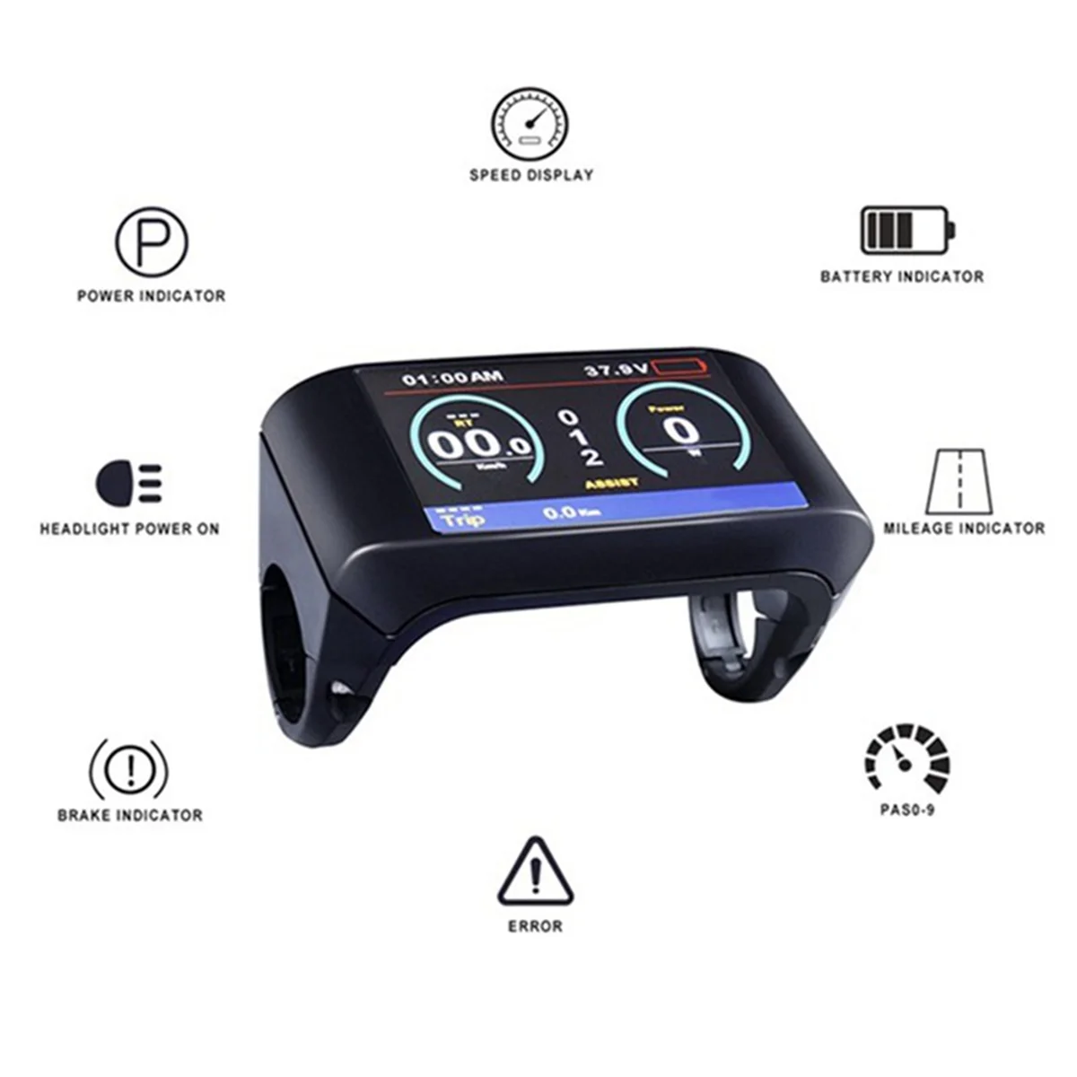 ABYB For Mid-Motor Color Display 750C for BBS01, BBS02B, BBS03, G320, G340 with UART Protocol and 5PIN Round Connector