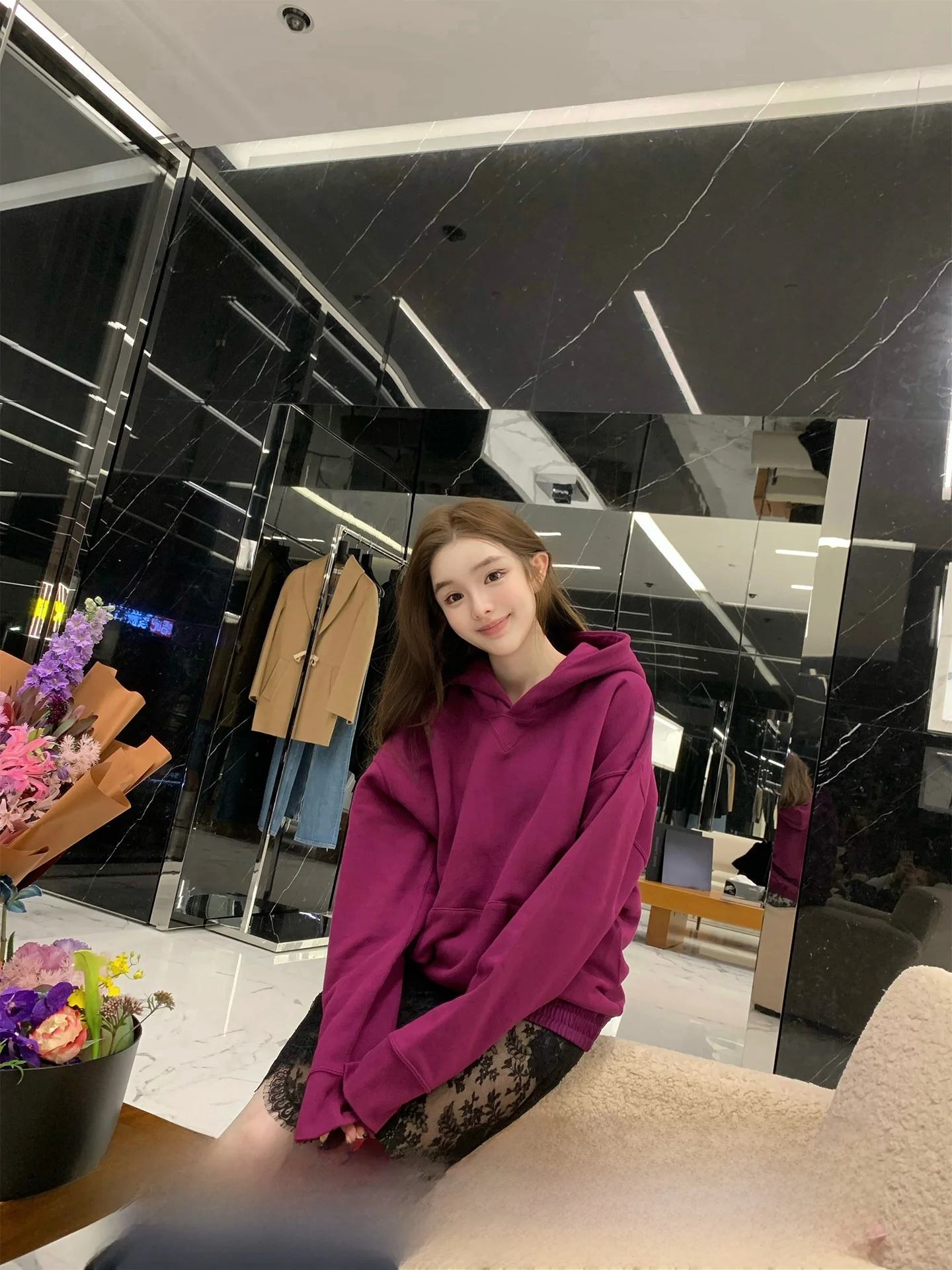 

Универсальная женская толстовка Basic Line DoggyQin SLP с капюшоном, плотная, повседневная, удобная, в уличном стиле