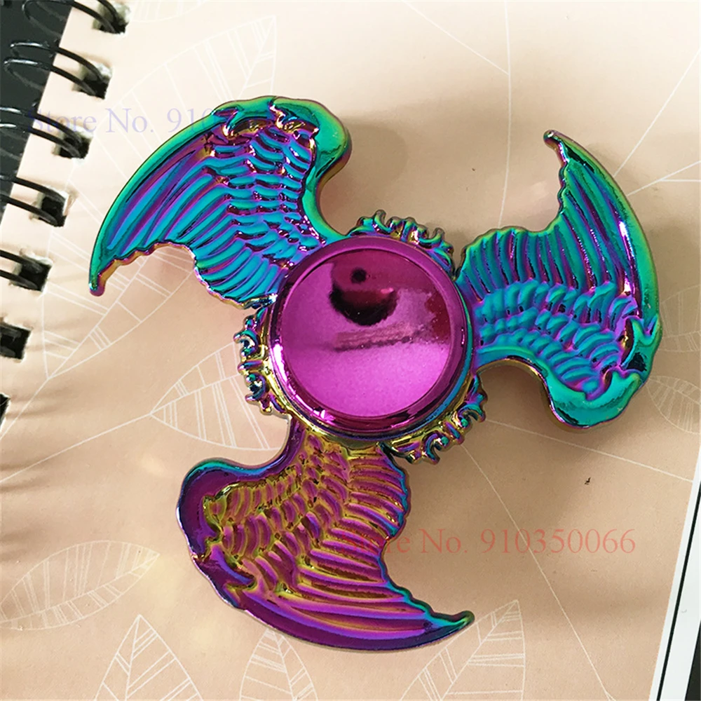 Colorful Wing Metal Toy Fidget Spinner Anti-Anxiety ADHD Relieves Stress Creative Finger Spinners for Adult Children Boy Gift