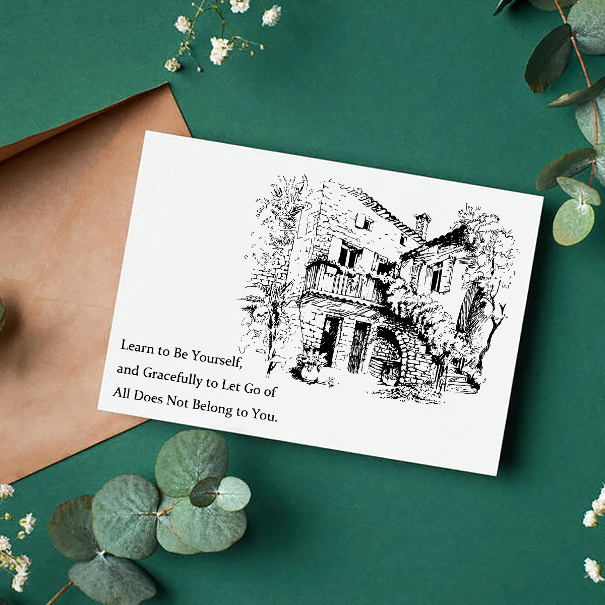 Vintage dom i krajobraz wiejski | Drzewa wyczyść znaczki/pieczęć do DIY Scrapbooking tworzenie kartek Album dekoracyjna silikonowa pieczątka Craft