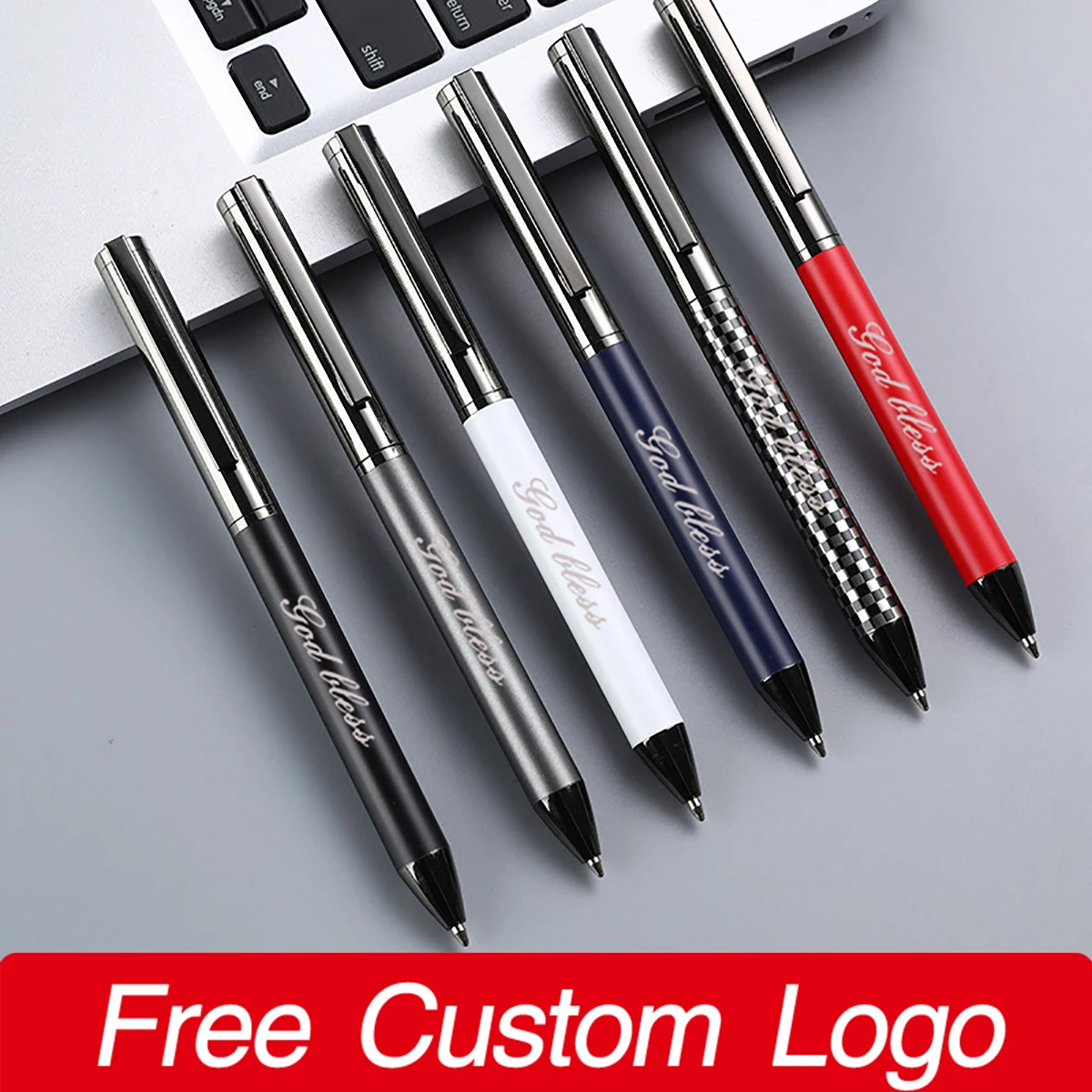 

High Quality Custom Logo Ballpoint Pen Personalized Engrave Name Metal Ball Pens Business Gift Roller Pen Student Stationery