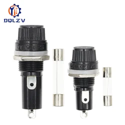 10PCS 5*20mm 6*30mm 250V Glass Fuse Holders 5x20 6x30 Insurance Tube Socket Fuse Holder For Insurance Panel Mount Fuse Holder