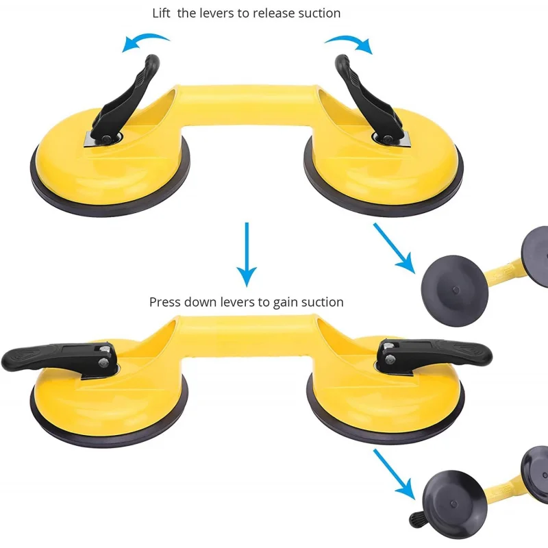 Heavy Duty Suction Cup Holder - Lift Large Glass/Tile, Moving Glass, Dent Puller