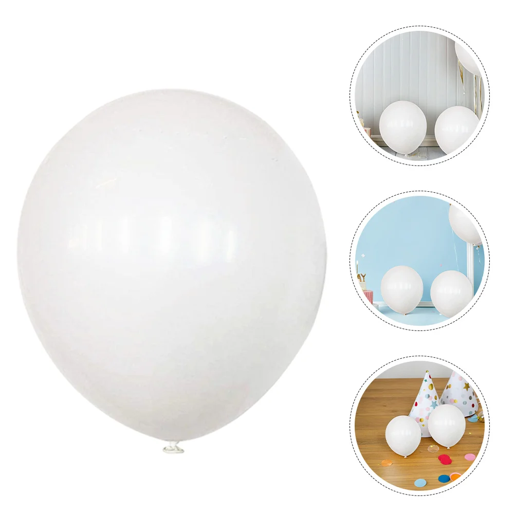 

200Pcs White Latex Balloons Wedding Birthday Party Decorations Classic Round Balloons Easy Match Various Decor